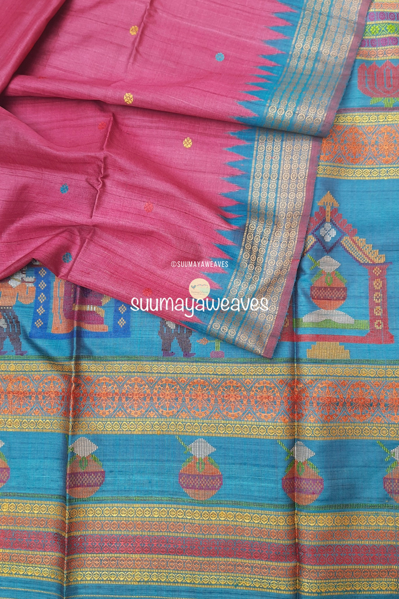 Vidaai Gopalpur Tussar Silk saree - suumayaweaves