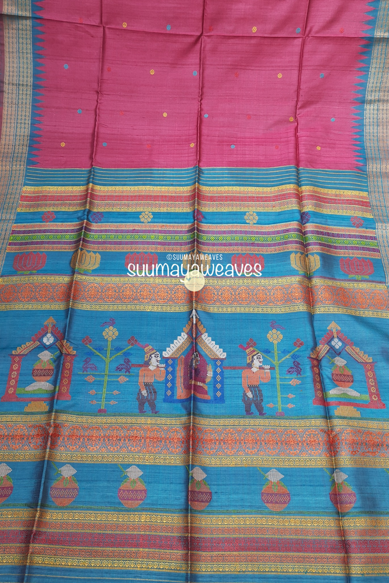 Vidaai Gopalpur Tussar Silk saree - suumayaweaves